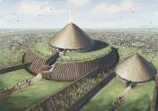 conjectural reconstruction of Rathcroghan Mound during the Iron Age
copyright of JG O'Donoghue / Roscommon County Council