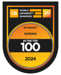 QS World University Rankings by Subject Nursing in the top 100 2024