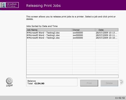 Print Release Station Jobs