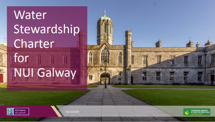 Front page of the NUI Galway Water Stewardship Charter