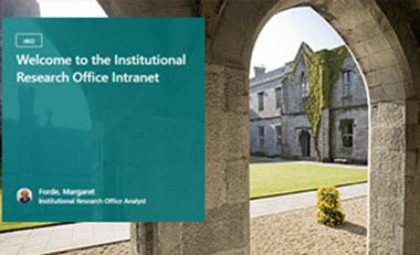 Sharepoint for the Institutional Research Office