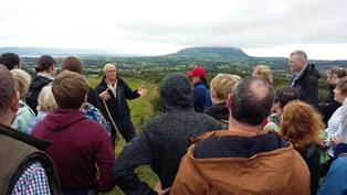 Sligo Neolithic Heritage Guide walking tour led by Dr Stefan Bergh to Carns Hill 22 August 2017
