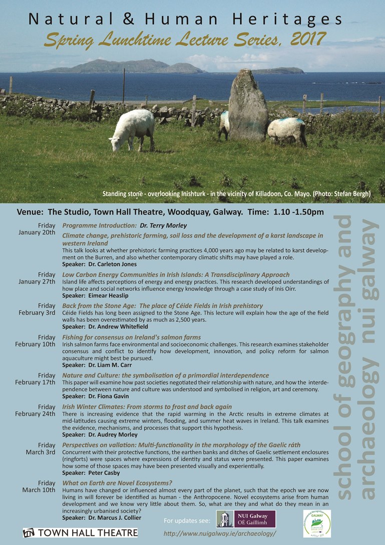 Spring Lunchtime Lecture Series 2017 - School of Geography and Archaeology 