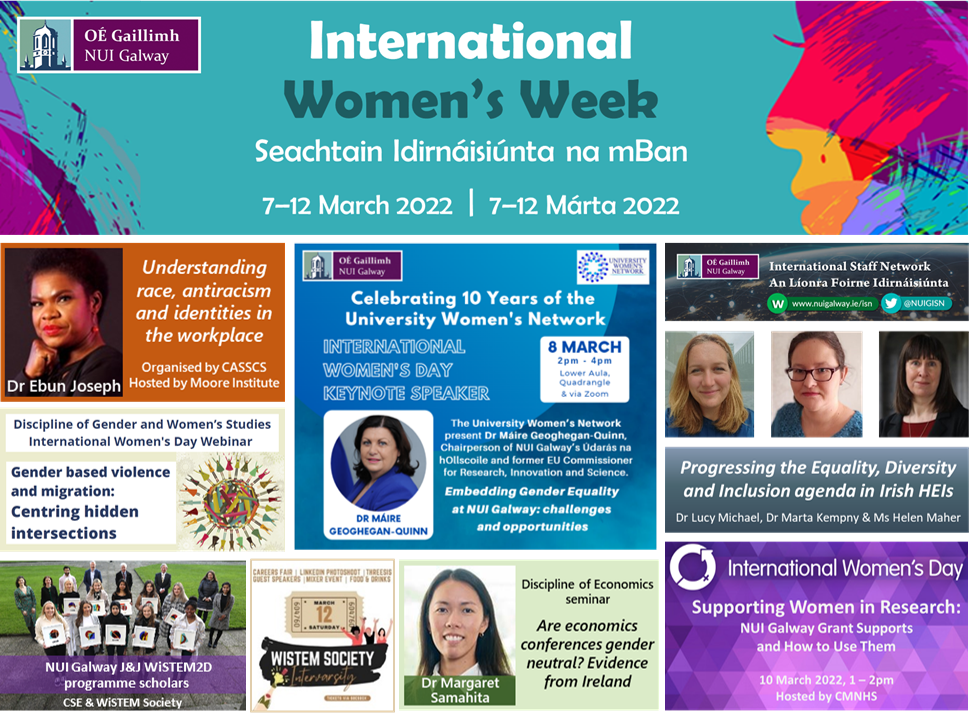 International Women's Week 2022 events collage