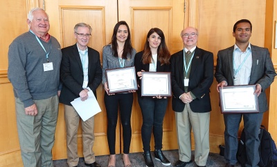 Ana Luiza receiving her second prize at the annual IFPAC meeting in the US.  