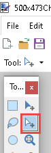 Paint.net Move Selection icon highlighted